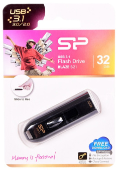 Флешка 32Gb Silicon Power Blaze B21 USB 3.1 black
