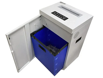 Уничтожитель бумаги Office Kit S535 3,8x40 белый (секр.P-4) фрагменты 35лист. 50лтр. скобы пл.карты 
