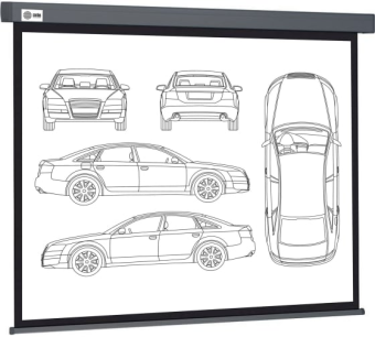 Экран для проектора Cactus 168x299см Wallscreen CS-PSW-168X299-SG 16:9 настенно-потолочный рулонный серый