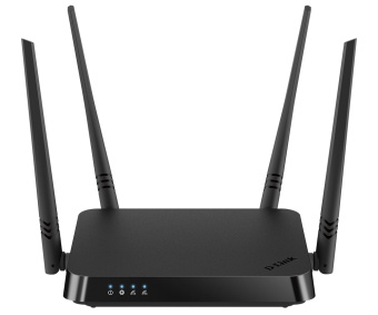 Wi-Fi роутер D-Link DIR-822 AC1200 2.4 ГГц 100 Мбит/с, черный