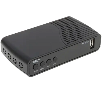 Тюнер TV Сигнал Эфир HD-215 DVB-T2, DVB-C, черный