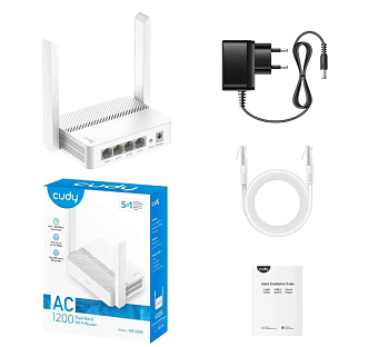 Wi-Fi роутер Cudy WR1200E AC1200 100 Мбит/с белый