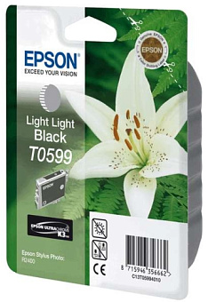 Картридж струйный EPSON T0599 для Epson R2400, светло-серый