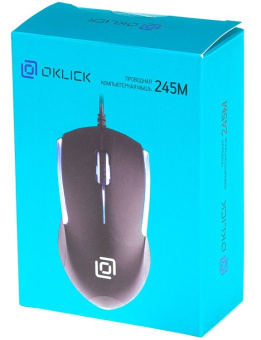 Мышь проводная Оклик 245M черный