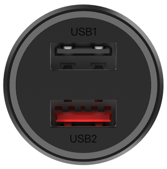 Автомобильное зарядное устройство Xiaomi Mi 37W Dual Port Car Charger, черный