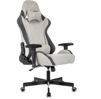 Кресло Knight Regal Fabric светло-серый/серый искусственная замша крестов. металл