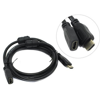 Кабель соединительный HDMI (m) < - > HDMI (f)  2.0м, ver 2.0, Telecom, фильтр, удлинительный