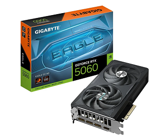Видеокарта 8Gb Gigabyte GV-N5060EAGLE OC-8GD (RTX5060) GDDR7 HDMI DP