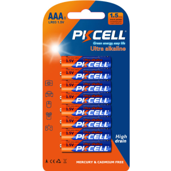 Элемент питания AAA, 1.5V,  8шт, PKCELL LR03-8B Ultra Alkaline