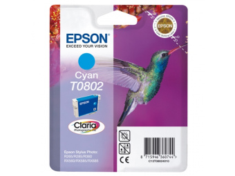 Картридж струйный EPSON T0802 для Epson P50,PX660/720/730/820/830, голубой