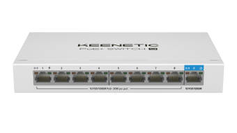 Коммутатор 9 port Keenetic PoE+ Switch 9 (KN-4710) 1000 Мбит/сек 8*PoE+