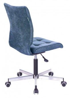 Кресло Бюрократ CH-330M (ткань, без мех. качания, крест. металл, до 120 кг) Темно-синий