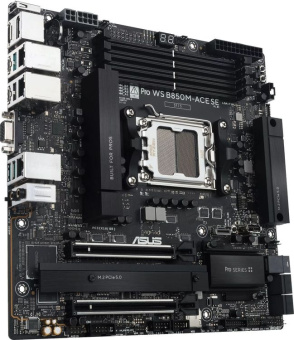 Материнская плата Socket AM5 ASUS PRO WS B850M-ACE SE (B850) 4*DDR5 HDMI DP VGA mATX