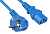 Кабель питания 220V  1.0м, Schuko- C13, 10А, VDE, Cablexpert синий