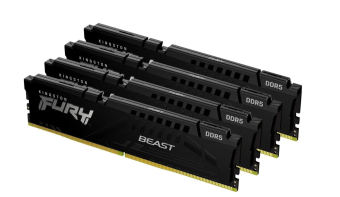 Модуль памяти DDR5 128Gb 5600MHz Kingston Fury Beast Black XMP CL40 (Kit of 4)