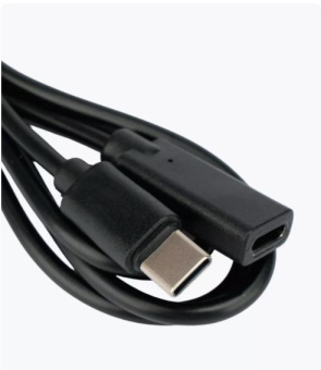 Кабель-удлинитель USB-C - USB-C, 1.0м, Cablexpert 60W черный