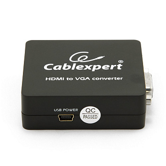 Кабель-переходник HDMI (f) < - > VGA (f), Cablexpert DSC-HDMI-VGA-001, (Конвертер HD19FxHD15F)