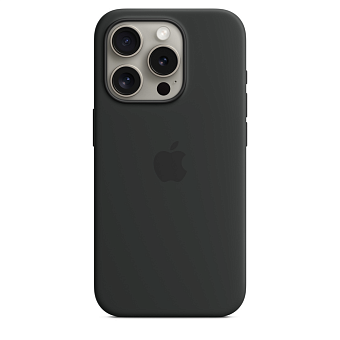 Чехол для смартфона Apple iPhone 15 Pro 6.1" - Silicone Case with Magsafe, черный
