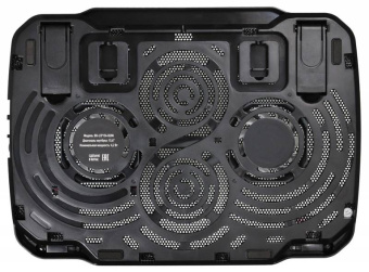 Подставка для ноутбука 15" BURO LCP156 (металл. сетка, 2*1800 об/мин, 23дБ, LED-подсветка) Black