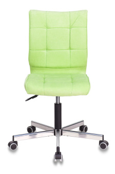 Кресло Бюрократ CH-330M (ткань, без мех. качания, крест. металл, до 120 кг) Салатовый