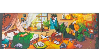 Коврик для мыши GameCover Котики (800 x 300 x 3 мм) желтый