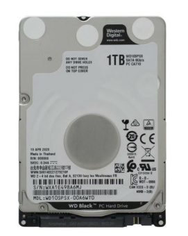 Жесткий диск_2.5" SATA .1Tb WD Black 7200rpm 64Mb SATA-3