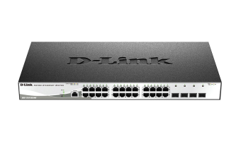 Коммутатор 24 port D-Link DGS-1210-28 (Управляемый L2 24x1000Base-T, 4x1000Base-X SFP, AC 220В/DC 12В)