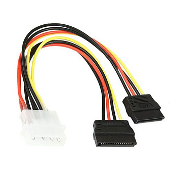 Кабель-удлинитель MOLEX (m) --> 2*SATA (f), ATCOM AT8605