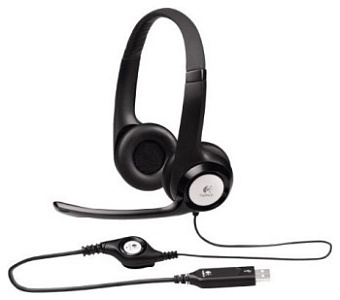 Наушники проводные Logitech H390 Headset USB 2.4м Black