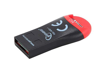 Внешний картридер USB2.0 Gembird FD2-MSD-1 microSD, черный