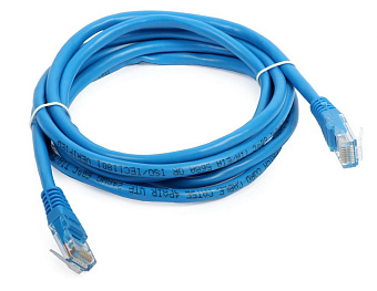 Кабель патч-корд Patch cord кат.5e  1.0м, Cablexpert, многожильный, синий