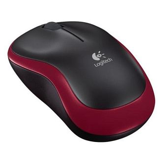 Мышь беспроводная Logitech M185 Wireless темно-красный