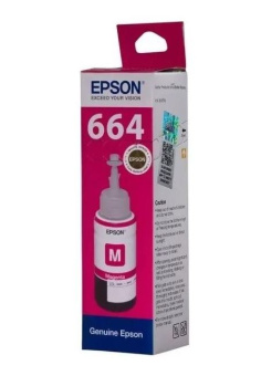 Картридж струйный EPSON T6643 для Epson L100/110/200/210, пурпурный