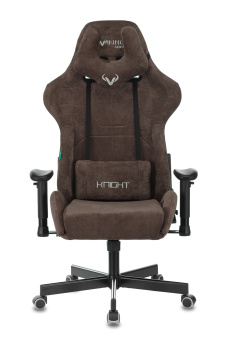Кресло Zombie VIKING KNIGHT Fabric (ткань, мех. качания, крест. металл, до 150 кг) Коричневый