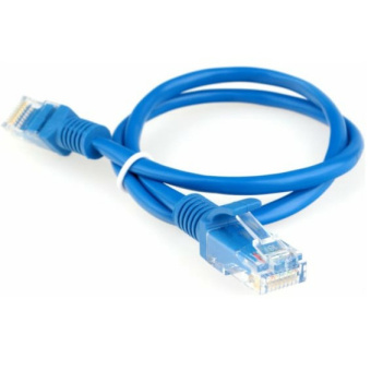 Кабель патч-корд .Patch cord кат.5e  1.5м, Гарнизон, многожильный, синий