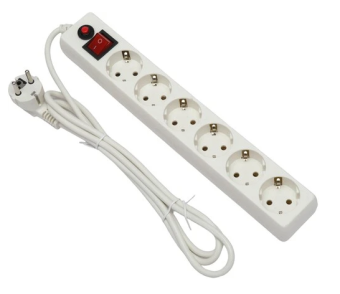 Сетевой фильтр Гарнизон ECL 6 розеток 10A 1.8м белый