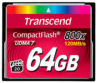 Карта памяти CF 64Gb Transcend Compact Flash 800x