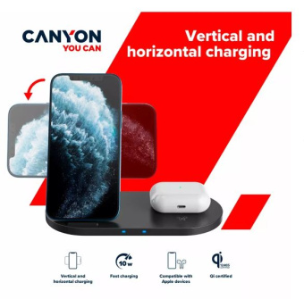 Беспроводное зарядное устройство Canyon WS-202 Black