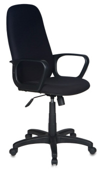 Кресло Бюрократ CH-808AXSN (ткань, мех. качания, крест. пластик, до 120 кг) Черный