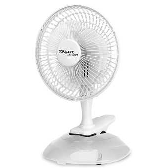 Вентилятор Scarlett SC-DF111S01 (настольный, регулируемый наклон и поворот, 2 режима работы, 25W)