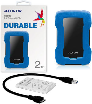Внешний жесткий диск 2Tb ADATA HD330 2.5" USB3.1 синий