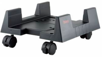 Подставка под системный блок пластмассовая, на колесиках BURO BU-CS3BL черная