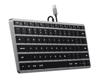 Клавиатура проводная Satechi Slim W1 USB-C Wired Keyboard Space Gray