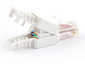 Коннектор RJ-45, кат.5/кат.6 (8p8c) - (быстрозажимной без обжимного инструмента)