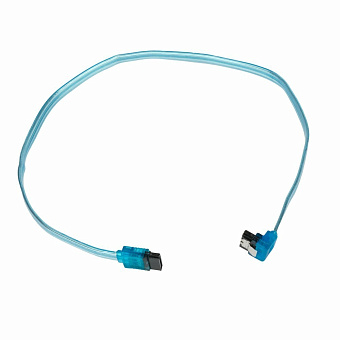 Кабель интерфейсный SATA  50см, Cablexpert, угловой, защелка, прозрачный