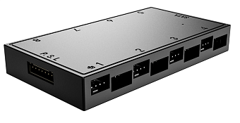 Разветвитель для подсветки 3 pin ARGB - 8 разъемов, ID-Cooling HA-08  8pcs of Ports for Fan PWM, 8pcs for Ports for ARGB
