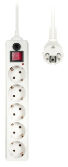 Сетевой фильтр BURO 5м (5 розеток) White