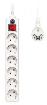 Сетевой фильтр BURO 1.8м (6 розеток) White