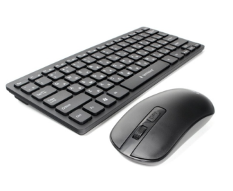 Комплект беспроводной (клавиатура+мышь) Gembird KBS-9100 Wireless (низкий профиль клавиш, до 10м) USB черный