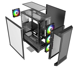 Корпус Powercase Ultimate ARGB ATX чёрный